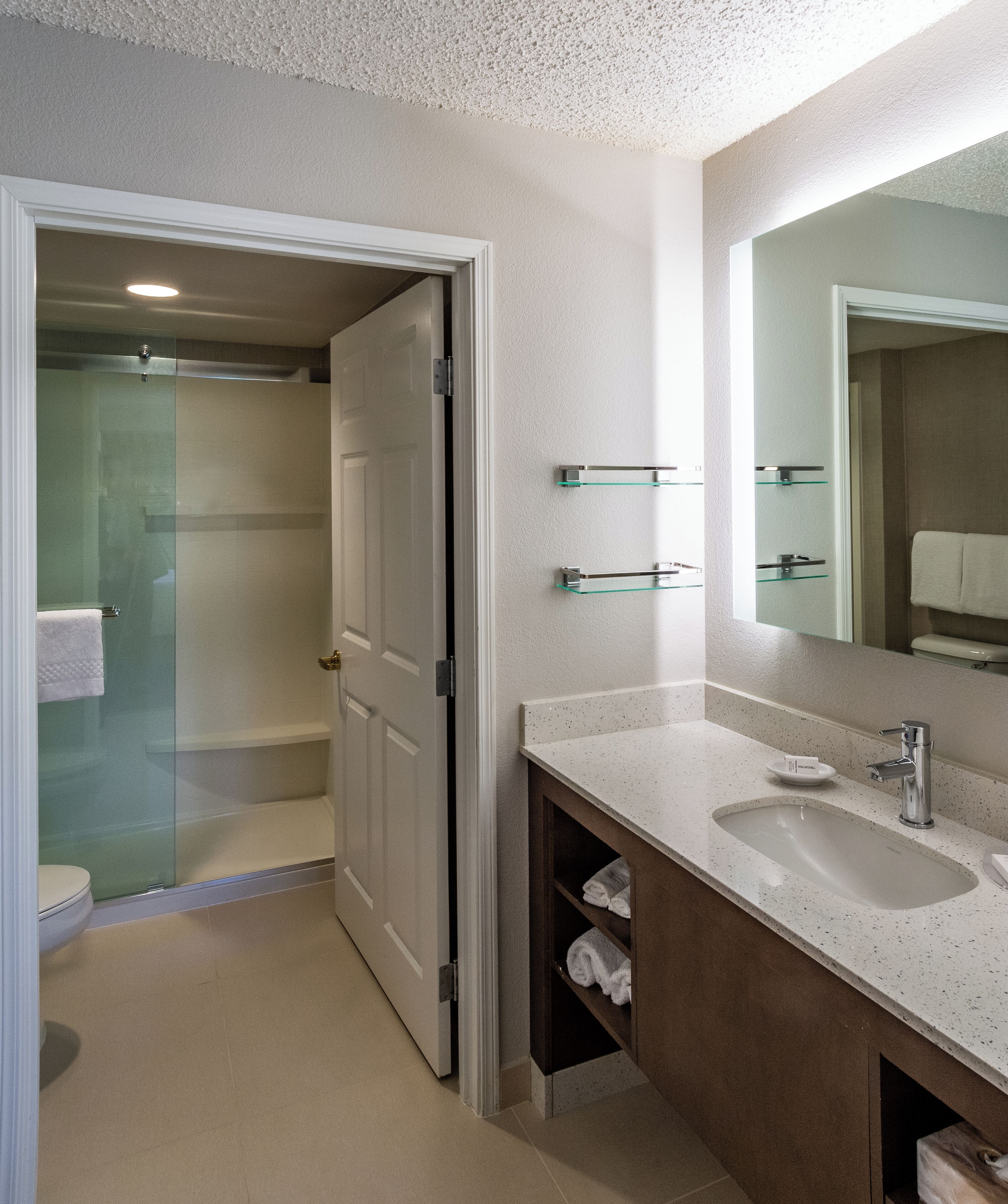 Appartement Penthouse, 2 chambres, cuisine | Salle de bain | Douche, séchoir à cheveux, serviettes fournies, savon