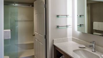 Penthouse, 2 slaapkamers, keuken | Badkamer | Een douche, een haardroger, handdoeken, zeep