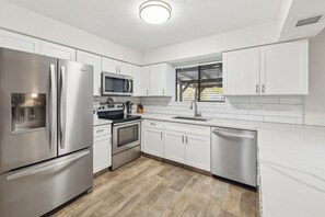 Microwave, oven, stovetop, dishwasher