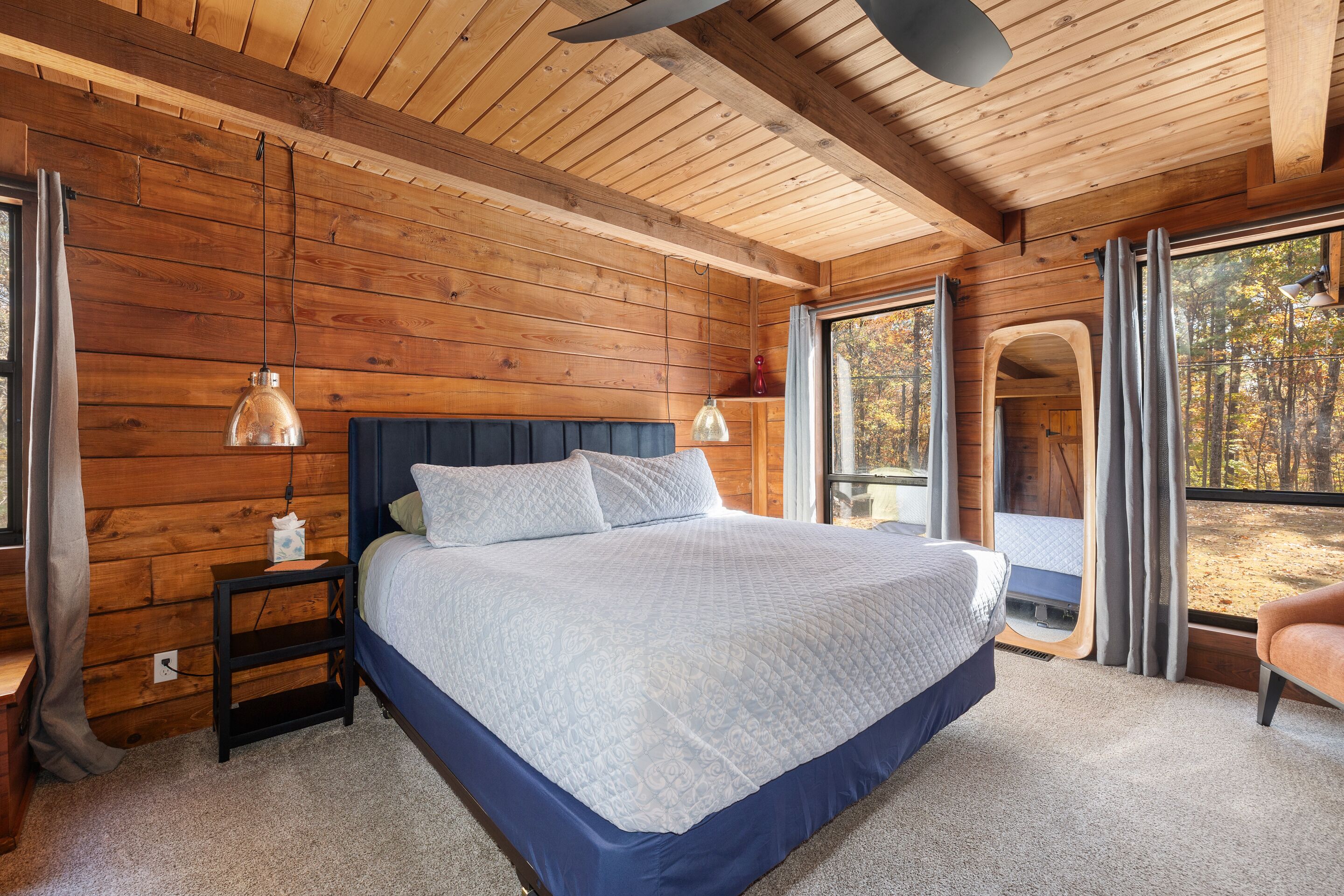 King bed on main level