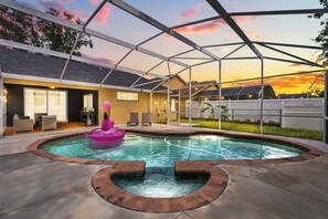 Outdoor pool, a heated pool