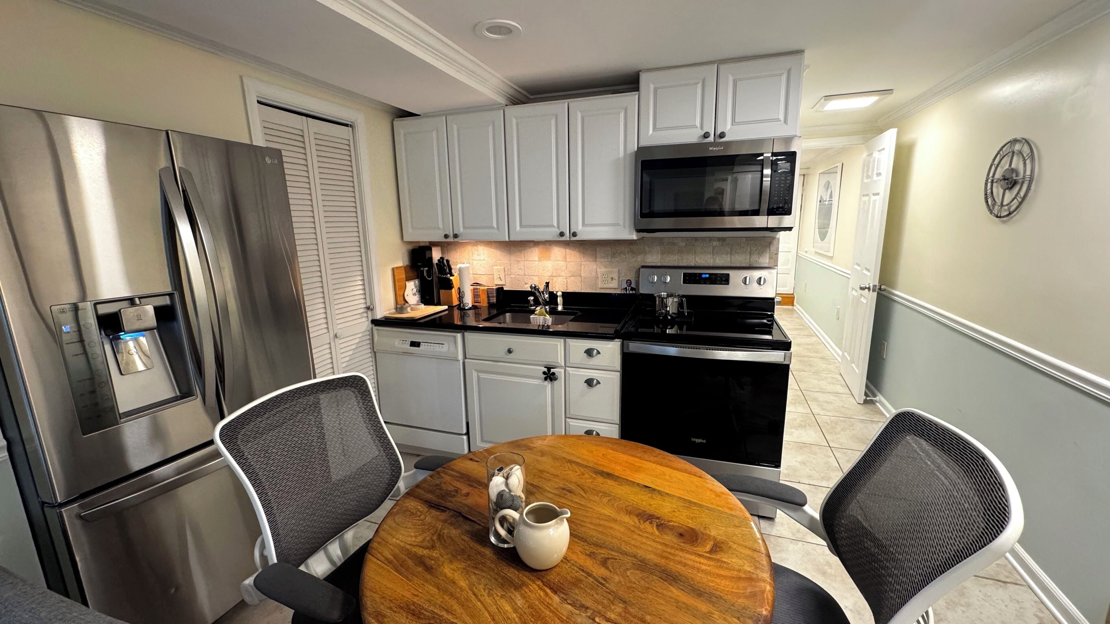 Microwave, oven, stovetop, dishwasher