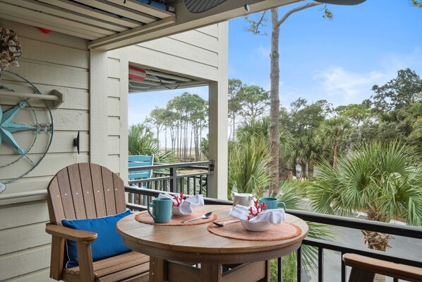 Private balcony with seating perfect for relaxing view of Atlantic Ocean