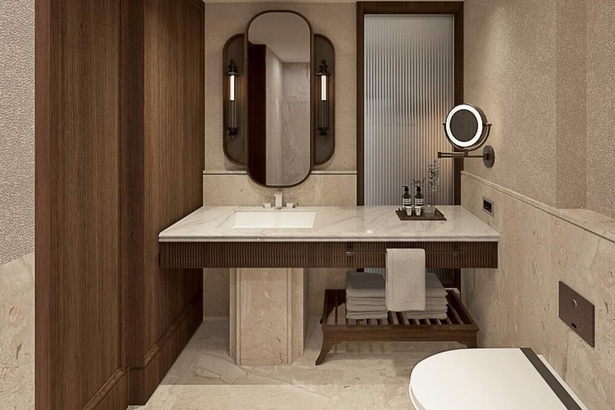 Amenidades de baño gratuitas, pantuflas, toallas, jabón