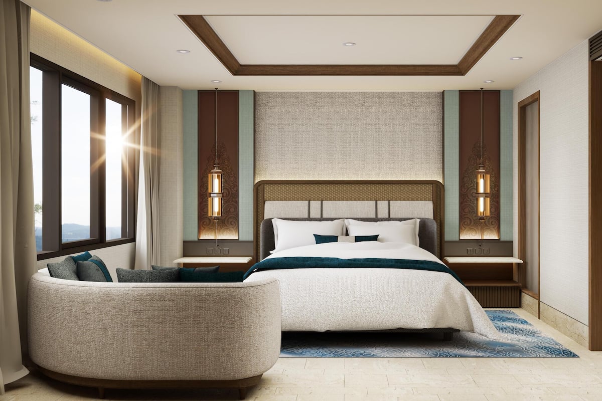 Habitación doble Deluxe, vista a la ciudad | Ropa de cama de alta calidad y camas con pillow-top