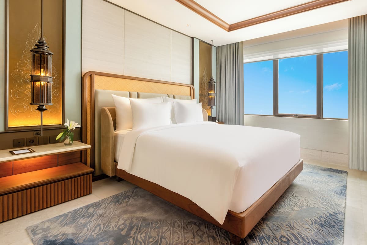 Premium bedding, pillow-top beds, free minibar, in-room safe