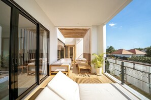 Deluxe Villa, Sauna, Pool View | Balcony view - Aya Townhouses - Umalas (Kerobokan)