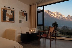 Romantic Double Room, Hill View | Desk, laptop workspace, blackout drapes, soundproofing