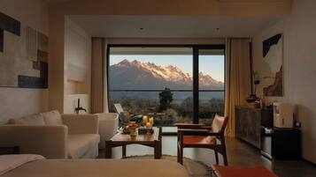 Senior Double Room, Hill View | Desk, laptop workspace, blackout drapes, soundproofing