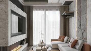 Deluxe appartement, 2 slaapkamers, balkon, uitzicht op de stad | Hypoallergeen beddengoed, een minibar, individueel gedecoreerd