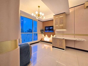 Apartment, 3 Schlafzimmer, Stadtblick | Wohnbereich