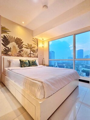 Departamento, 3 habitaciones, vista a la ciudad | Tabla de planchar con plancha y wifi gratis 