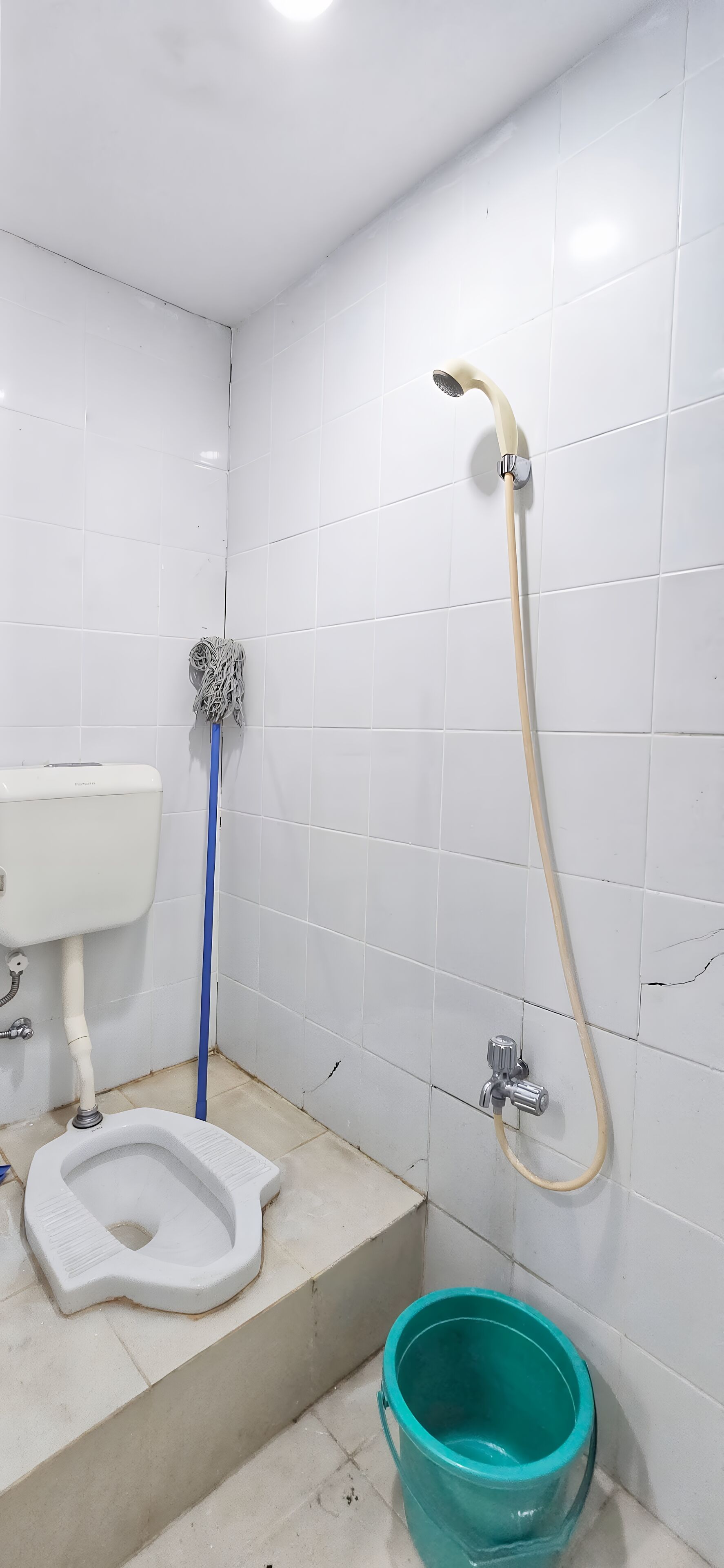 A bathroom with a toilet, a sink, and a shower.