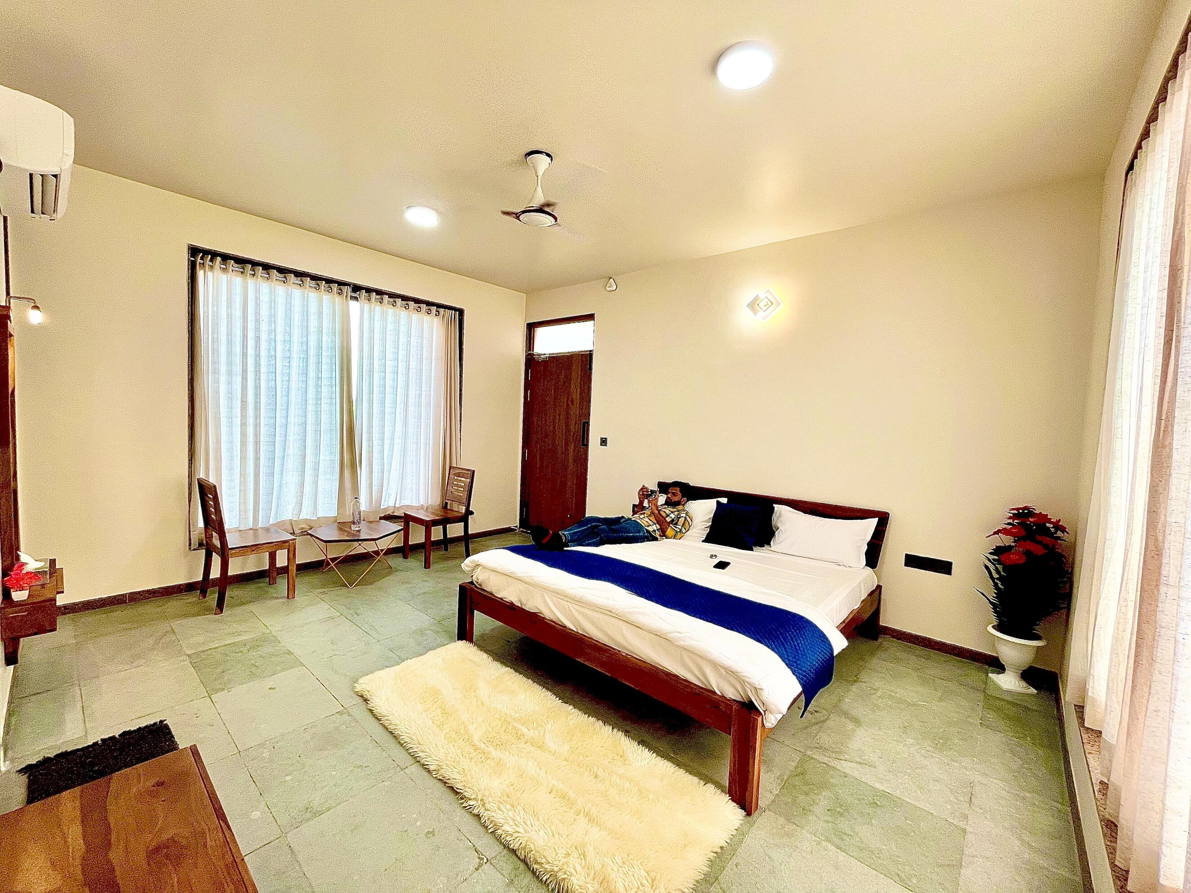 Family Double Room, Patio, Garden View | Desk, laptop workspace, free WiFi