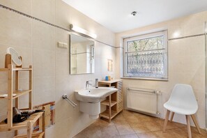Shower, hair dryer
