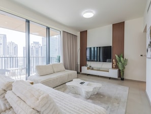 Luxury Apartment, Balcony, City View | Living area