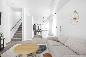 TV, fireplace, offices