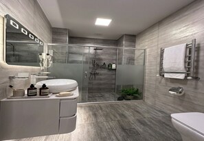 Hair dryer, slippers, towels, soap - Sunday Hotel (Baku)