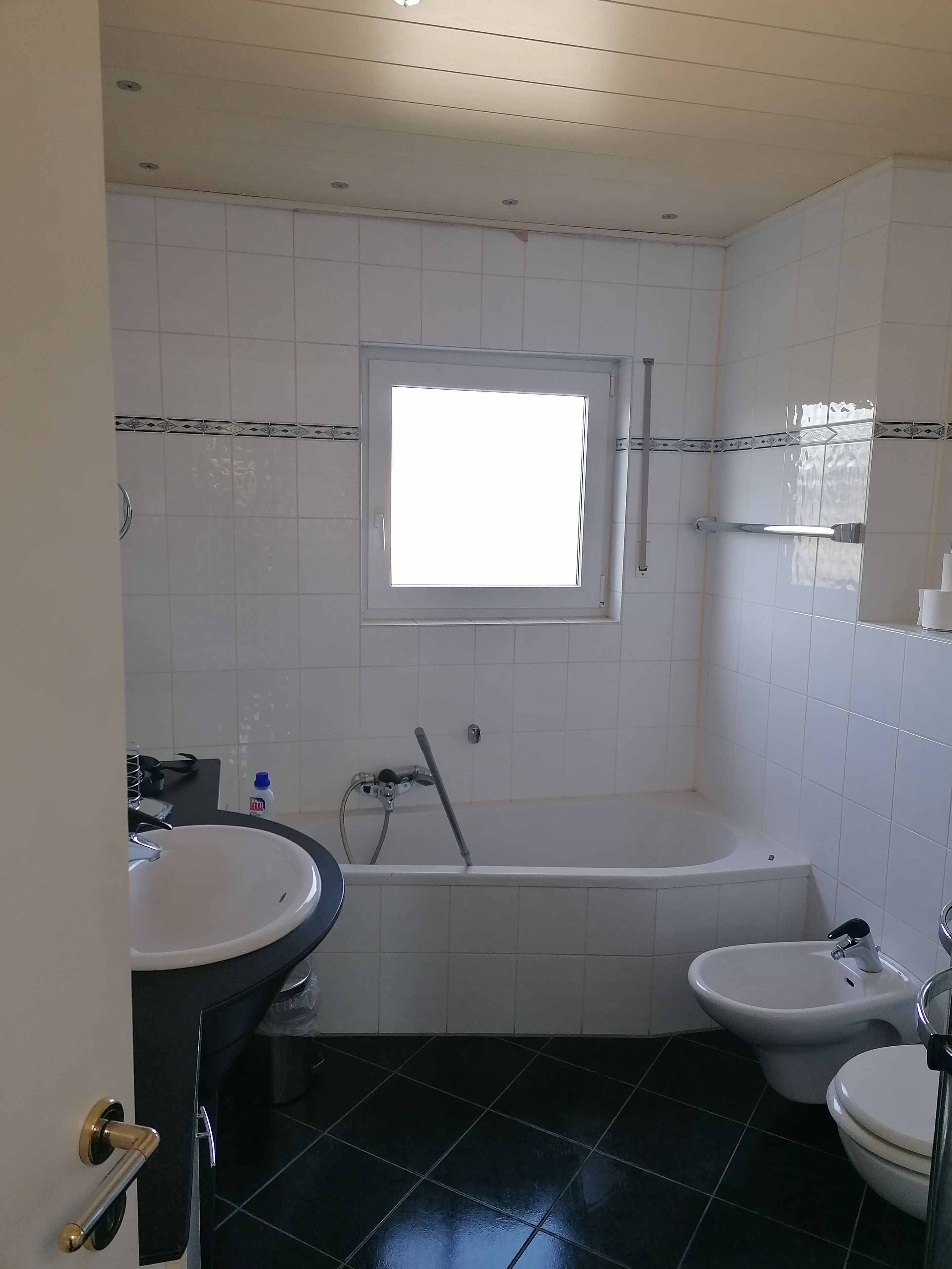 Sèche-cheveux, bidet, serviettes fournies, savon