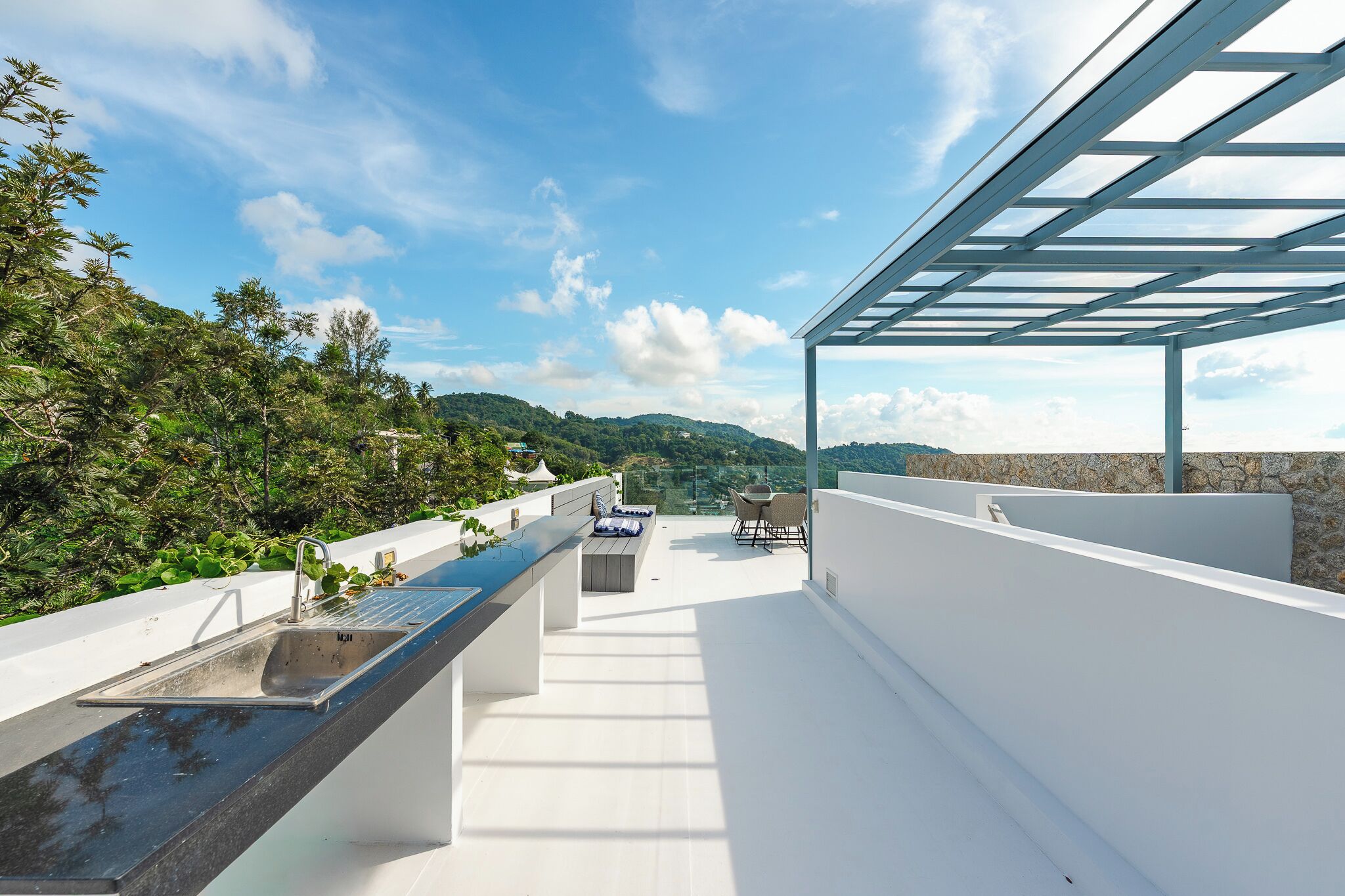 Executive Villa, 4 Bedrooms, Sea View | Terrace/patio