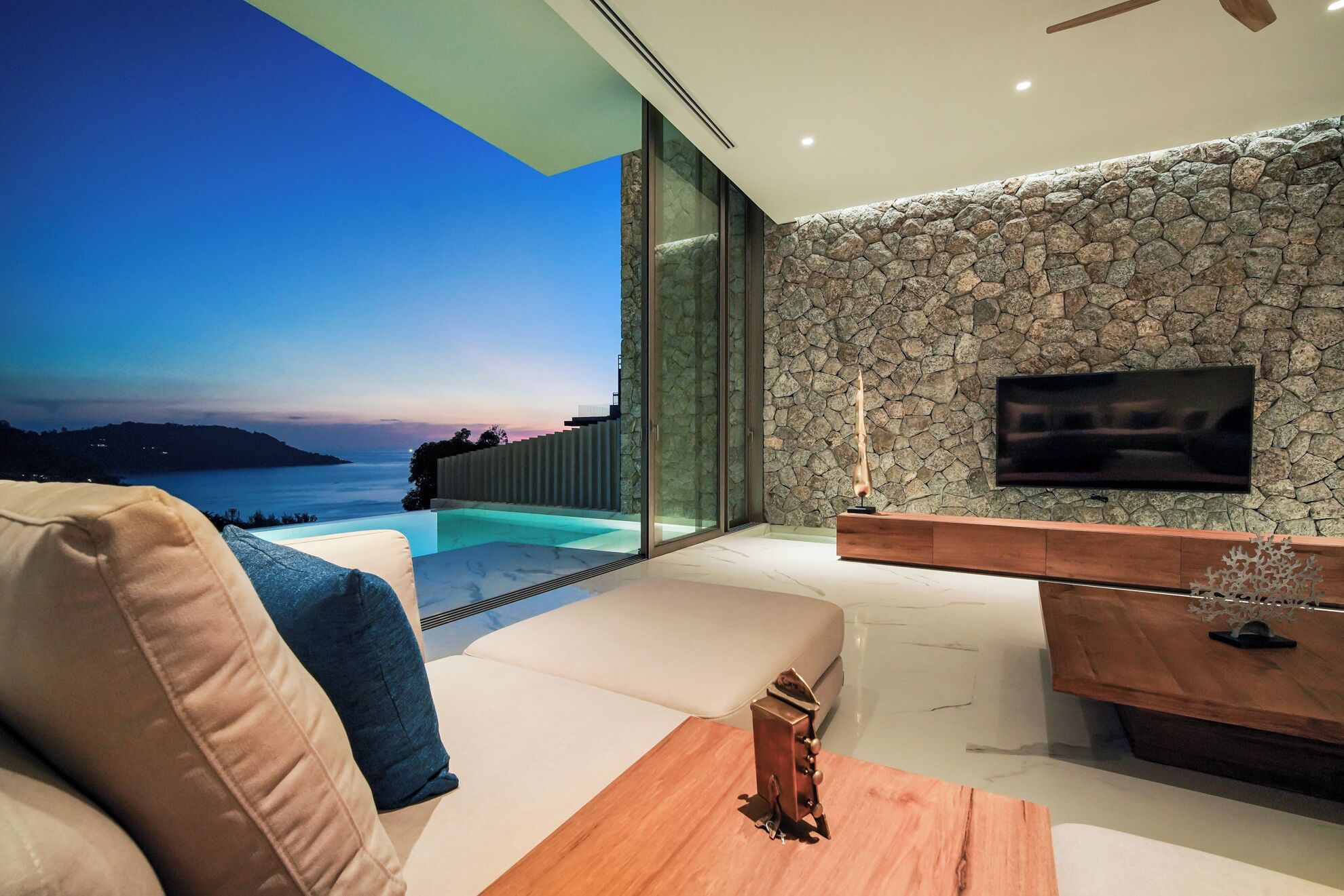 Exclusieve villa, 5 slaapkamers, balkon, uitzicht op zee | Woonruimte