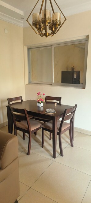 House, 3 Bedrooms, Smoking, Balcony | Dining room - Serene 5-bedroom Apartment in Kinshasa's 10ème Rue Limete-résidentiel (Kinshasa)