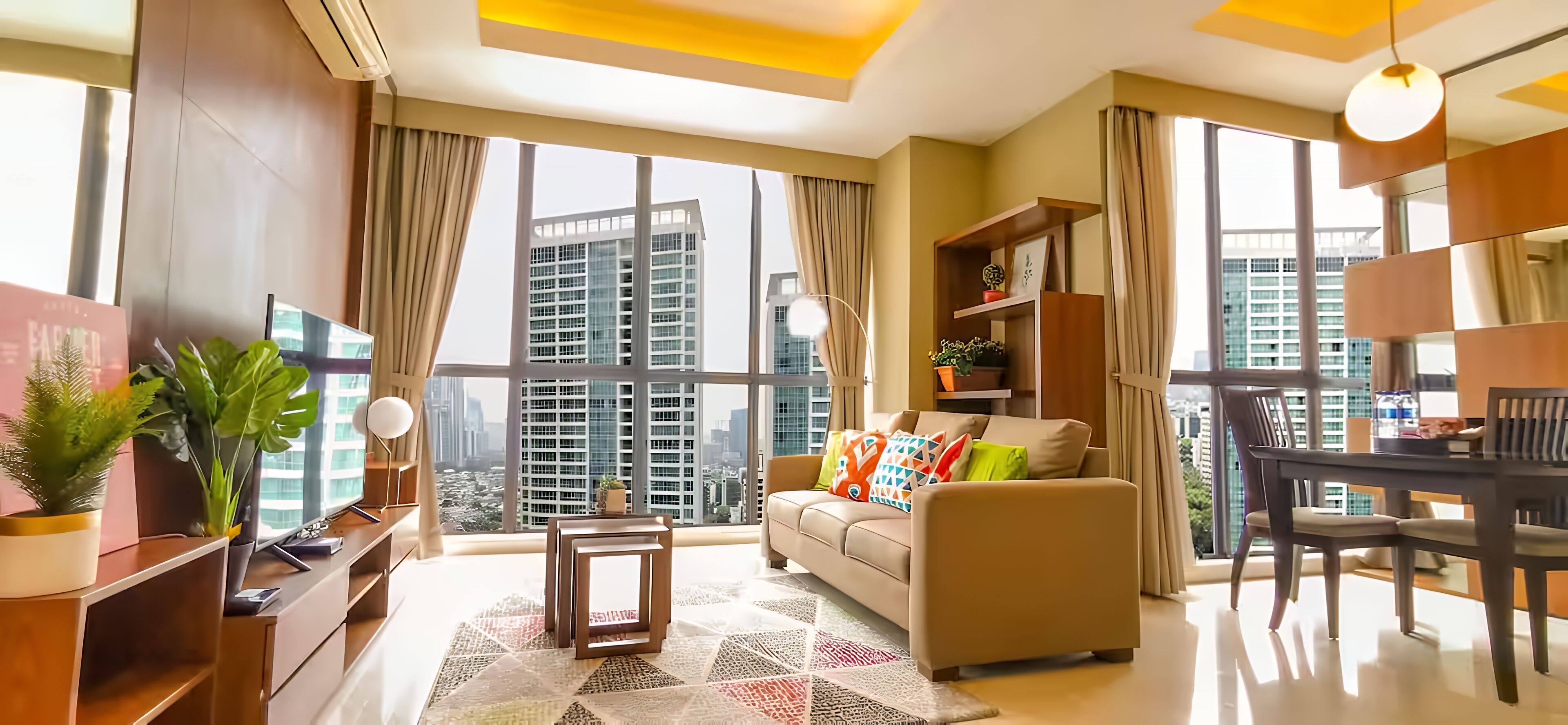 Apartment, 2 Bedrooms, City View | Pemandangan dari bilik