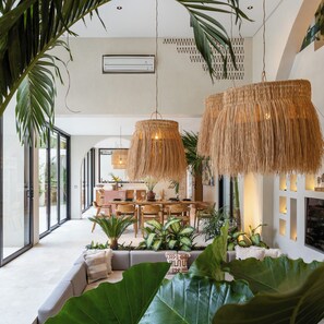 Luxury Villa, Balcony, Garden View | Living area