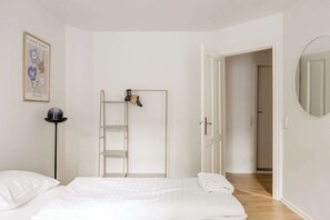 1 bedroom, iron/ironing board, travel crib, WiFi