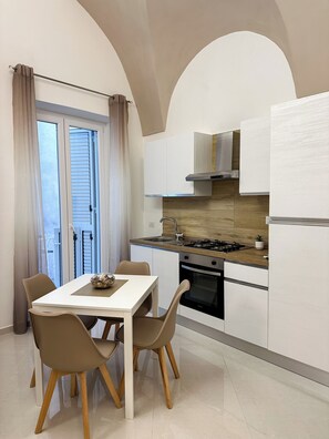 Superior Apartment, Balcony | Private kitchen
