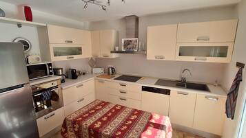 Microwave, oven, stovetop, dishwasher