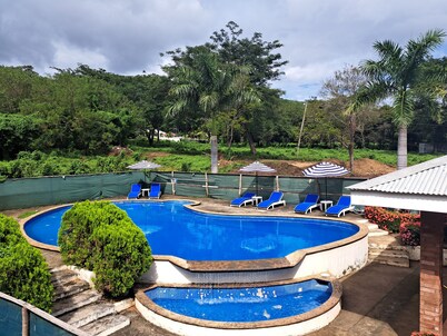 Casa Palmera Charming 2-bedroom with AC  shared pool  Las Escadas condos SJDS.