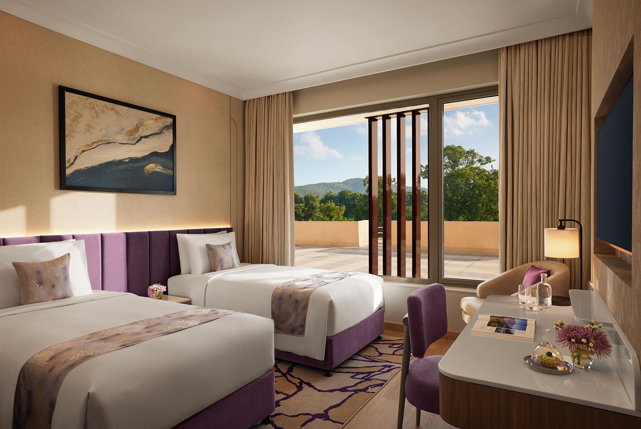 高级双床房 | 免费 WiFi