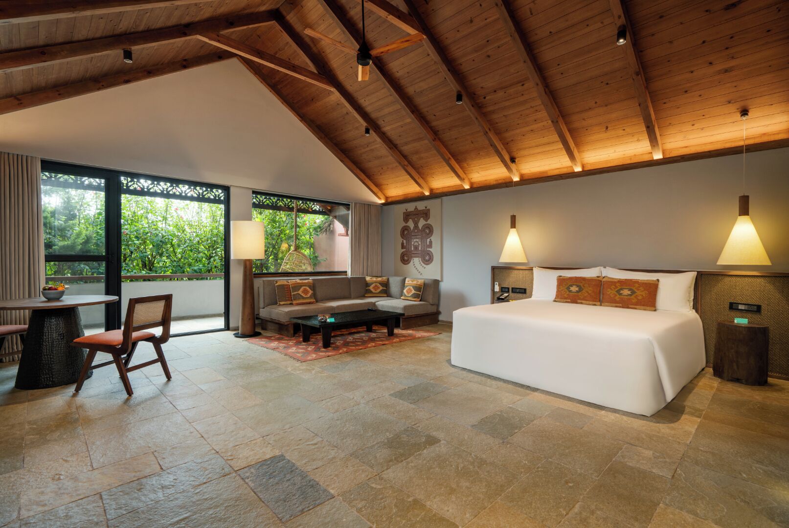 Forest Cottages | Living area | 55-inch Smart TV with cable channels, Netflix, books