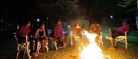 Outdoor banquet area