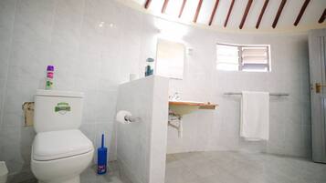 Habitación de lujo doble, vistas al lago | Baño | Zapatillas