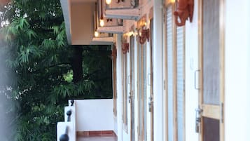 Quarto casal ou duplo luxo, sacada, vista para a montanha | Vista da sacada