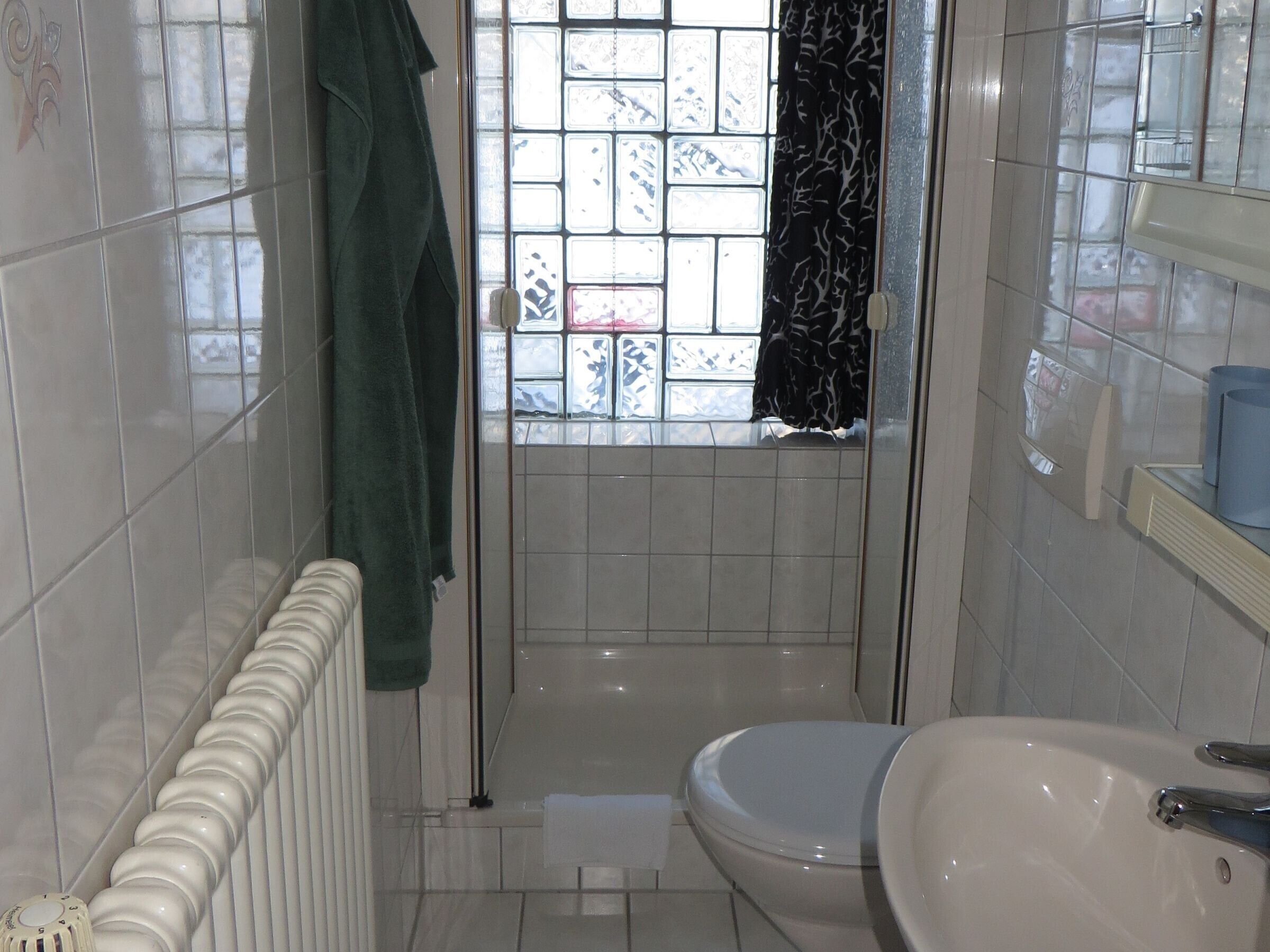 Dusche, Haartrockner, Handtücher
