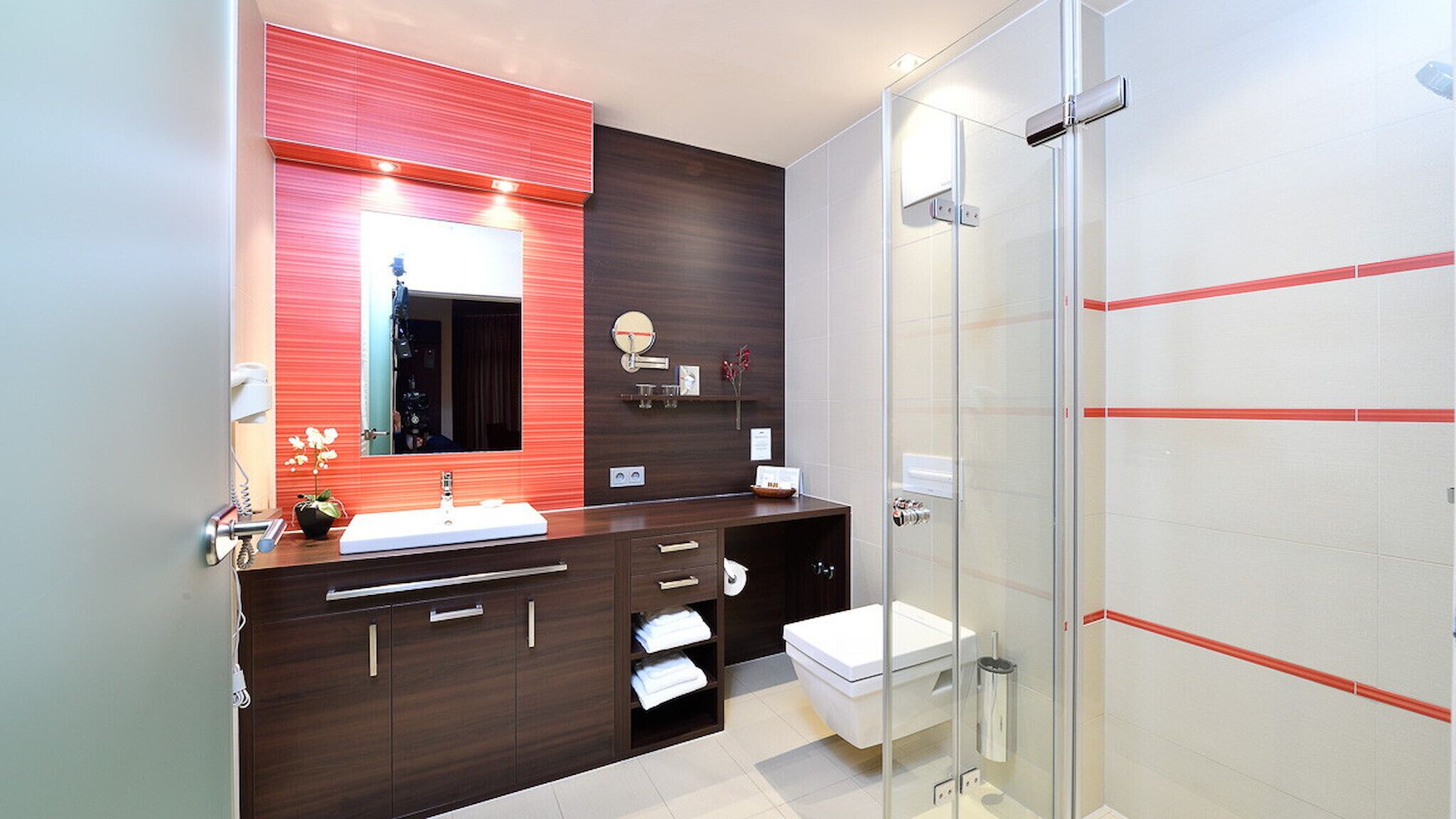 Shower, hair dryer