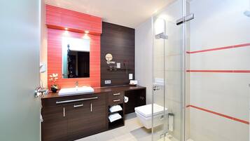 Shower, hair dryer
