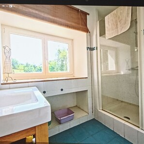 Shower, hair dryer