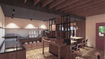 Free daily buffet breakfast