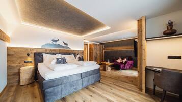 Deluxe Double Room, Balcony, Mountain View | In-room safe, desk, laptop workspace, blackout drapes