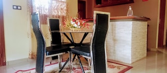 Furnished 2 bedroom apartment Barrière, parking downtown ebolowa.