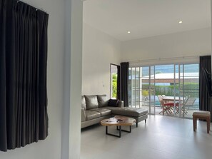 Villa, 2 chambres, accessible aux personnes à mobilité réduite, fumeur | Salle de séjour