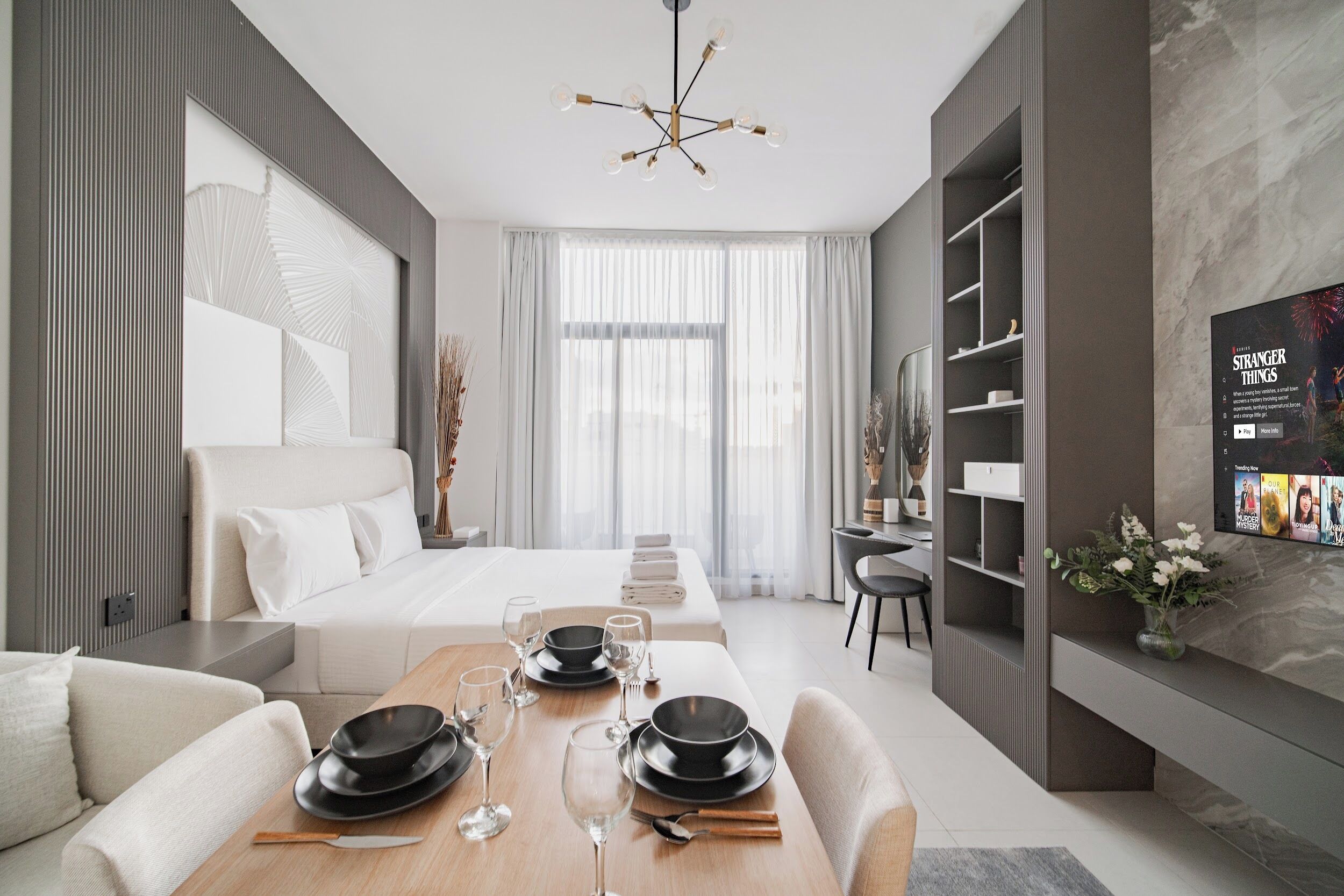 1 bedroom, iron/ironing board, internet, bed sheets