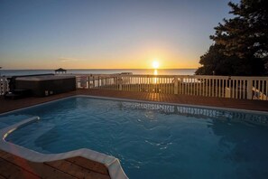 A heated pool