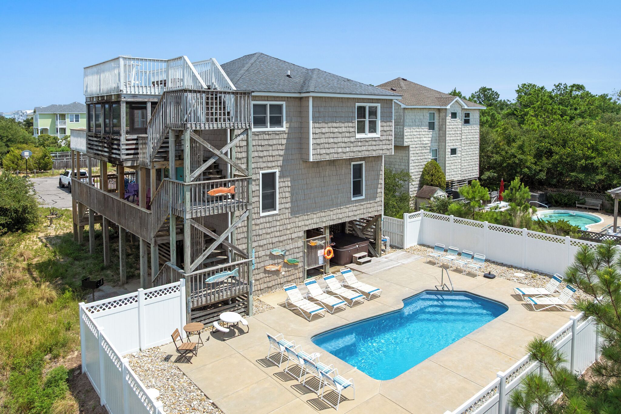 A heated pool