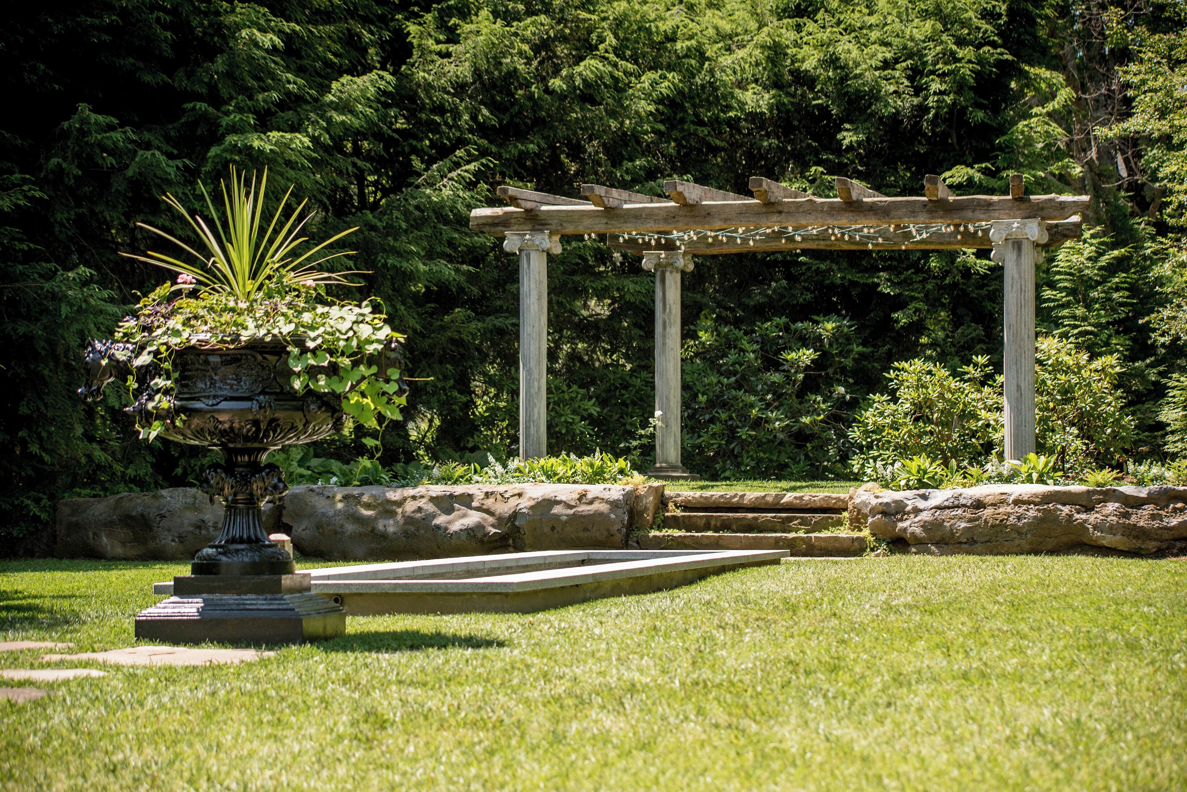 Outdoor wedding area