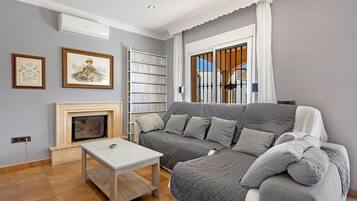 TV, fireplace, DVD player